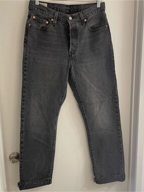 Levi's Straight-Leg Black Washed Jeans